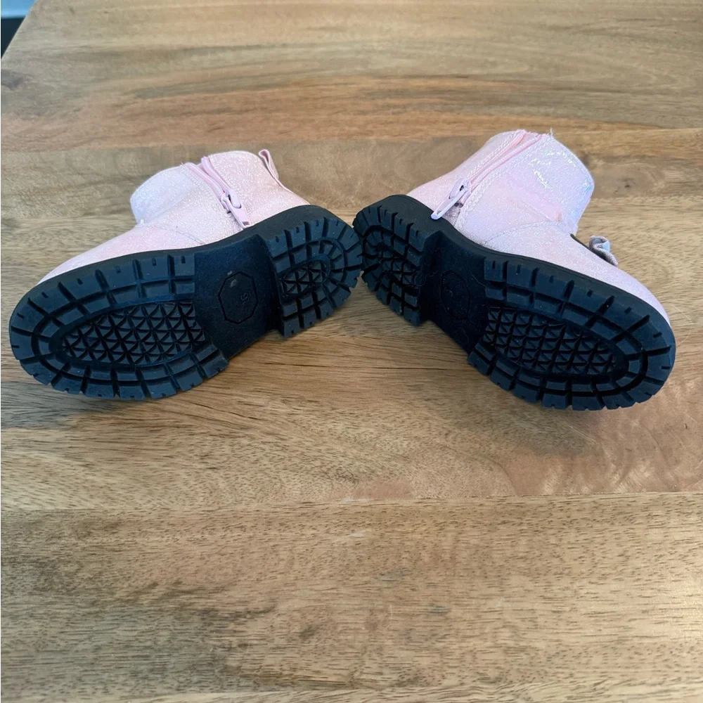 Minnie Mouse Pink Glitter Kids Boots